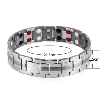 RainSo Magnetic Stainless Steel Bracelet – 4-in-1 Health Care for Men