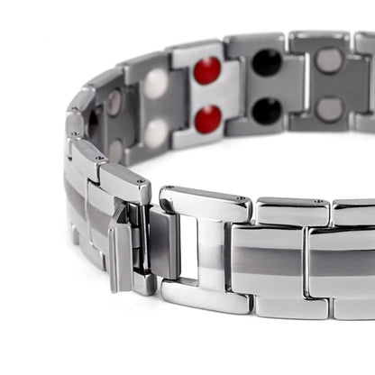 RainSo Magnetic Stainless Steel Bracelet – 4-in-1 Health Care for Men