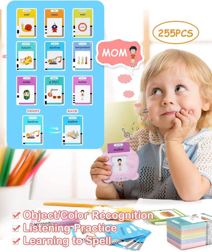 Kids' Multi-Language Learning Machine – Talking Flash Cards for English, German, Spanish, French