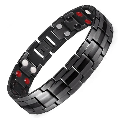 RainSo Magnetic Stainless Steel Bracelet – 4-in-1 Health Care for Men