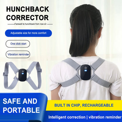 Smart Posture Corrector Belt with Vibration Reminder – Adjustable for Kids & Adults