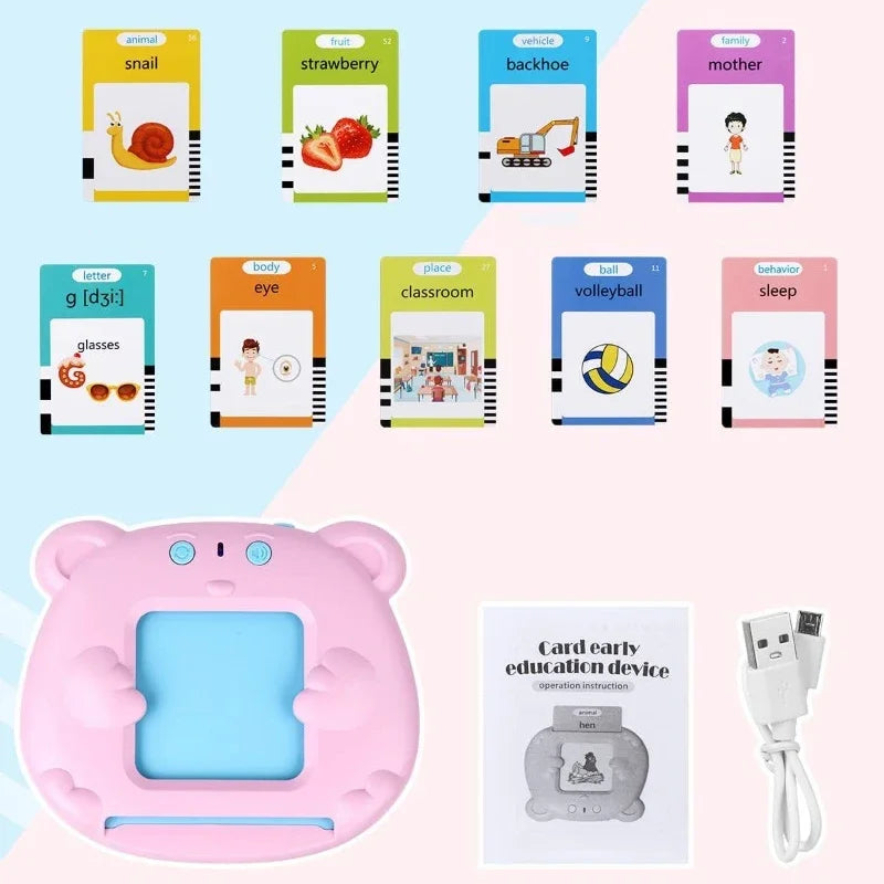 Kids' Multi-Language Learning Machine – Talking Flash Cards for English, German, Spanish, French