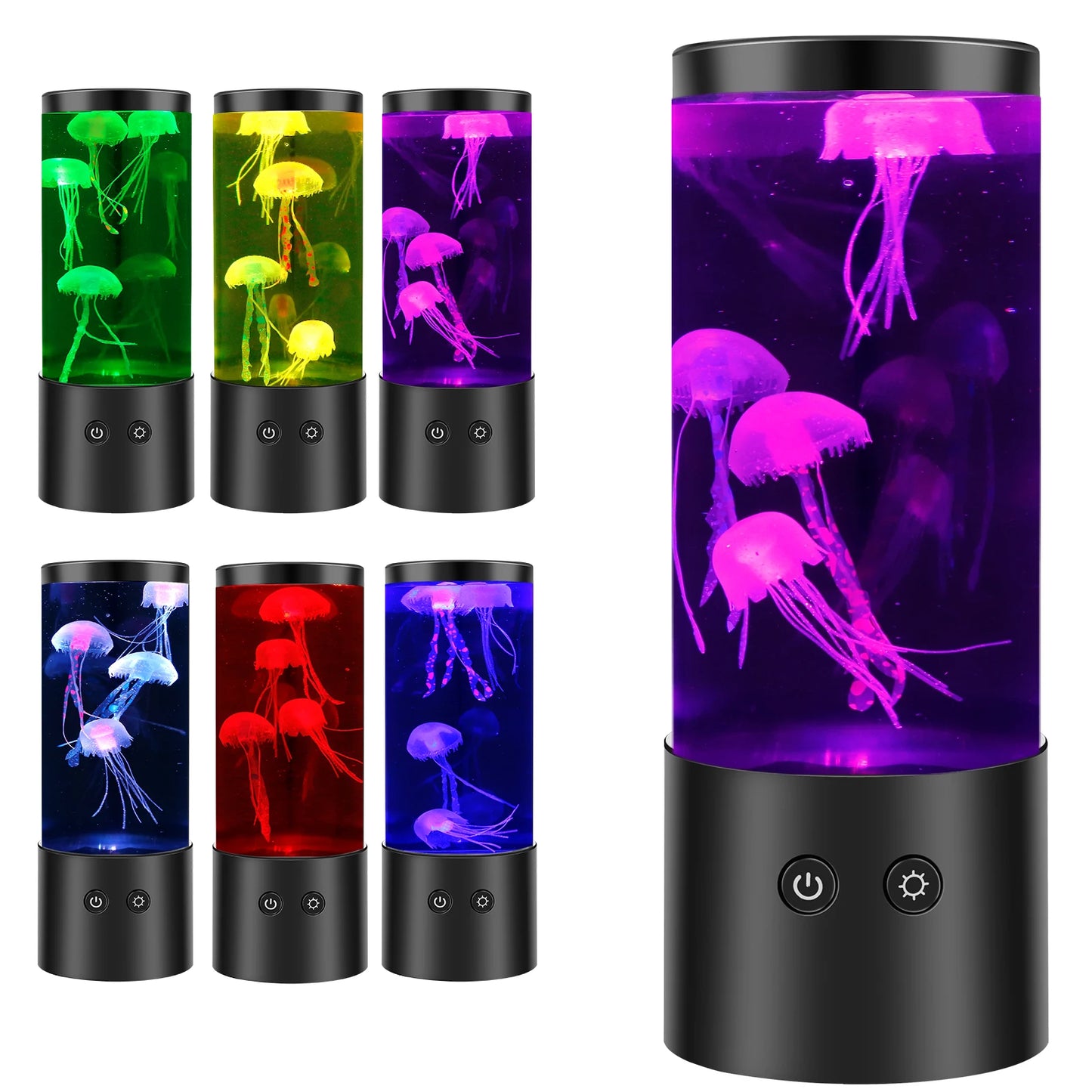 7-Color Jellyfish Night Light – Perfect Gift for Kids, USB Rechargeable Aquarium Lamp for Home Decor