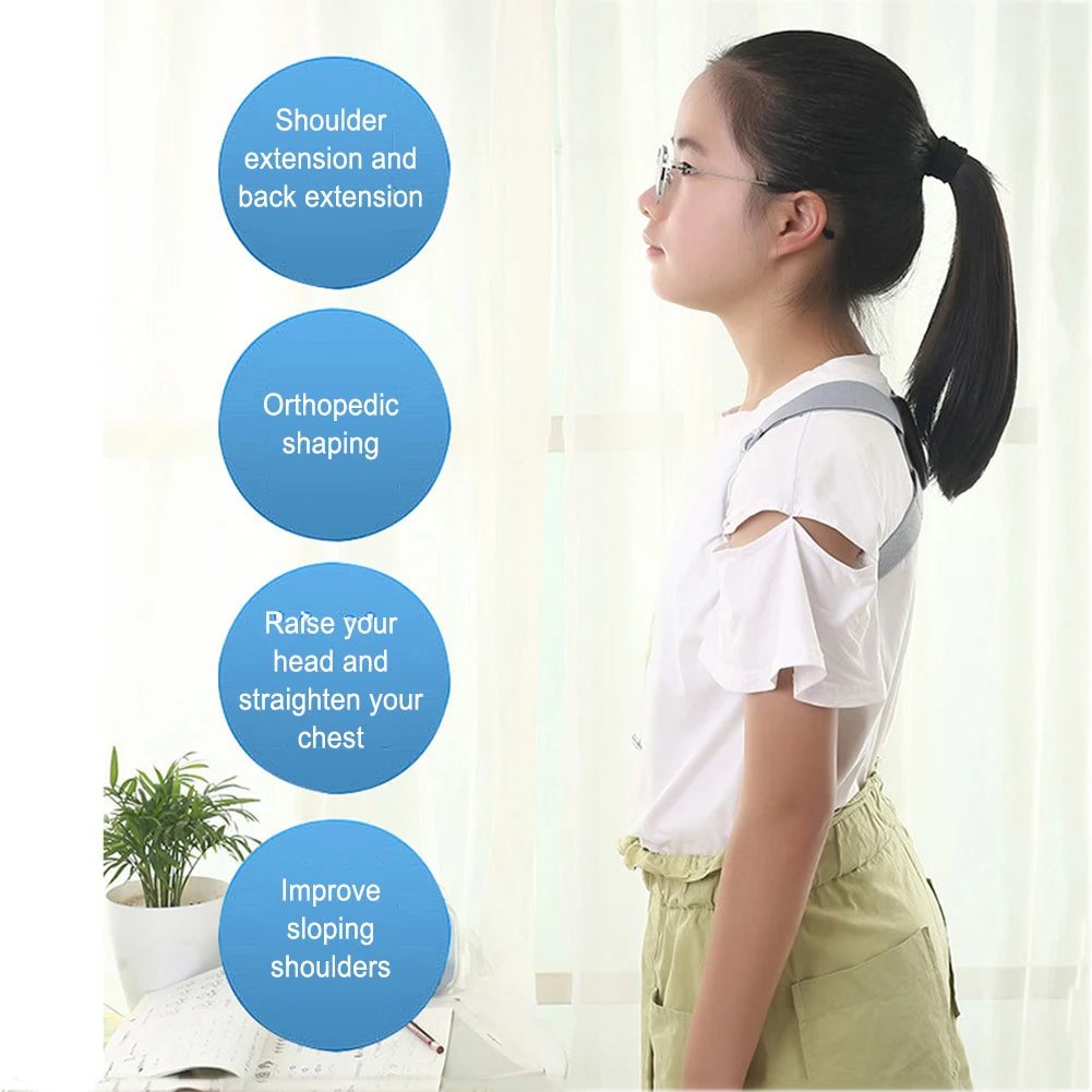 Smart Posture Corrector Belt with Vibration Reminder – Adjustable for Kids & Adults