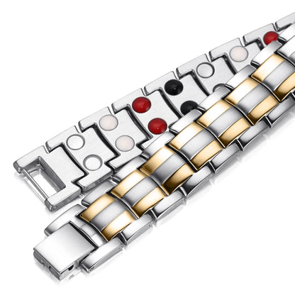 RainSo Magnetic Stainless Steel Bracelet – 4-in-1 Health Care for Men