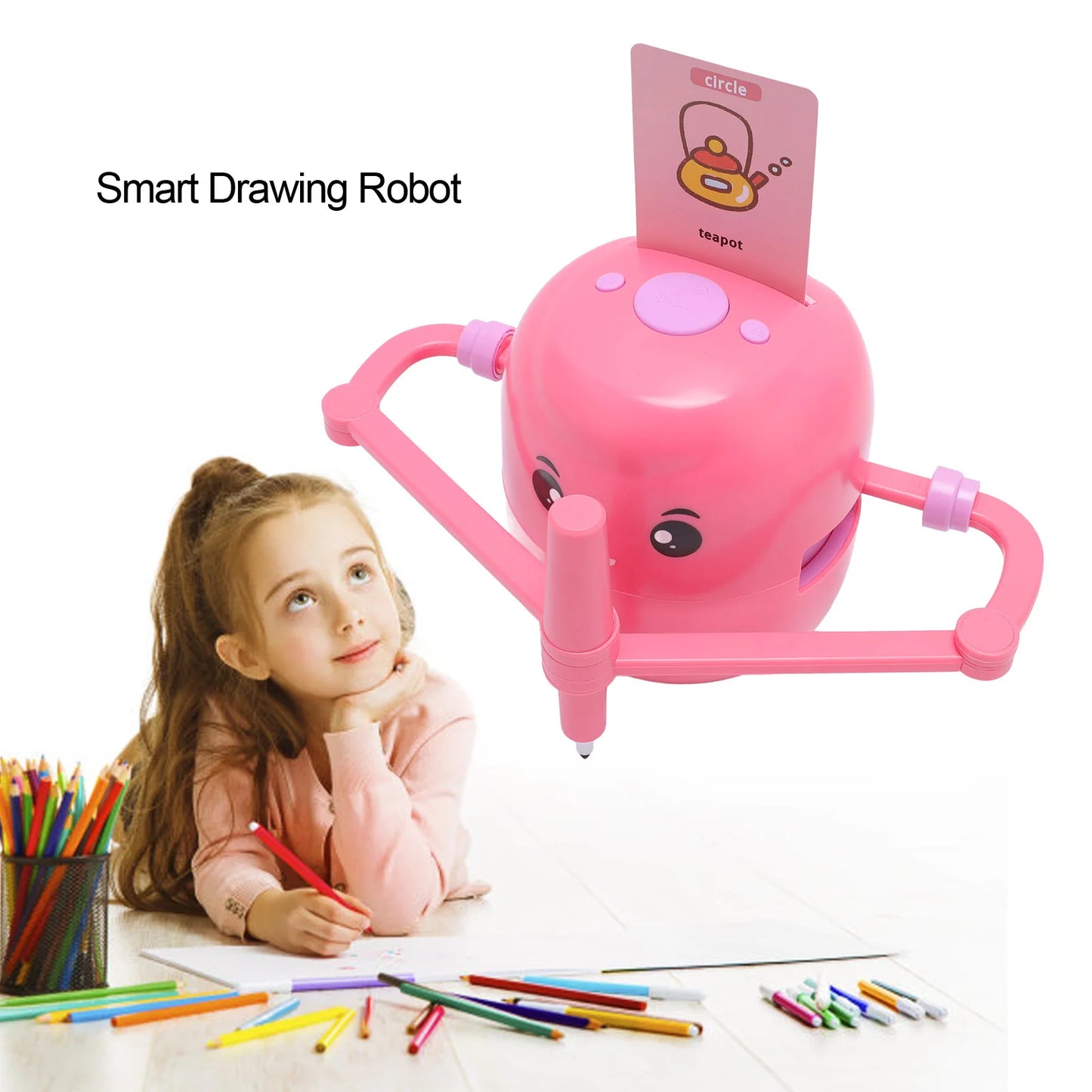 Smart Drawing Robot – Bluetooth-Enabled Art Machine for Kids, Early Educational Toy with 2400mAh Battery