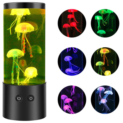 7-Color Jellyfish Night Light – Perfect Gift for Kids, USB Rechargeable Aquarium Lamp for Home Decor