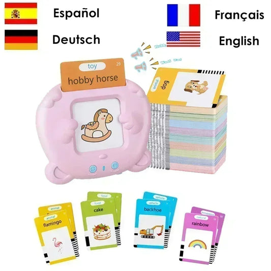 Kids' Multi-Language Learning Machine – Talking Flash Cards for English, German, Spanish, French