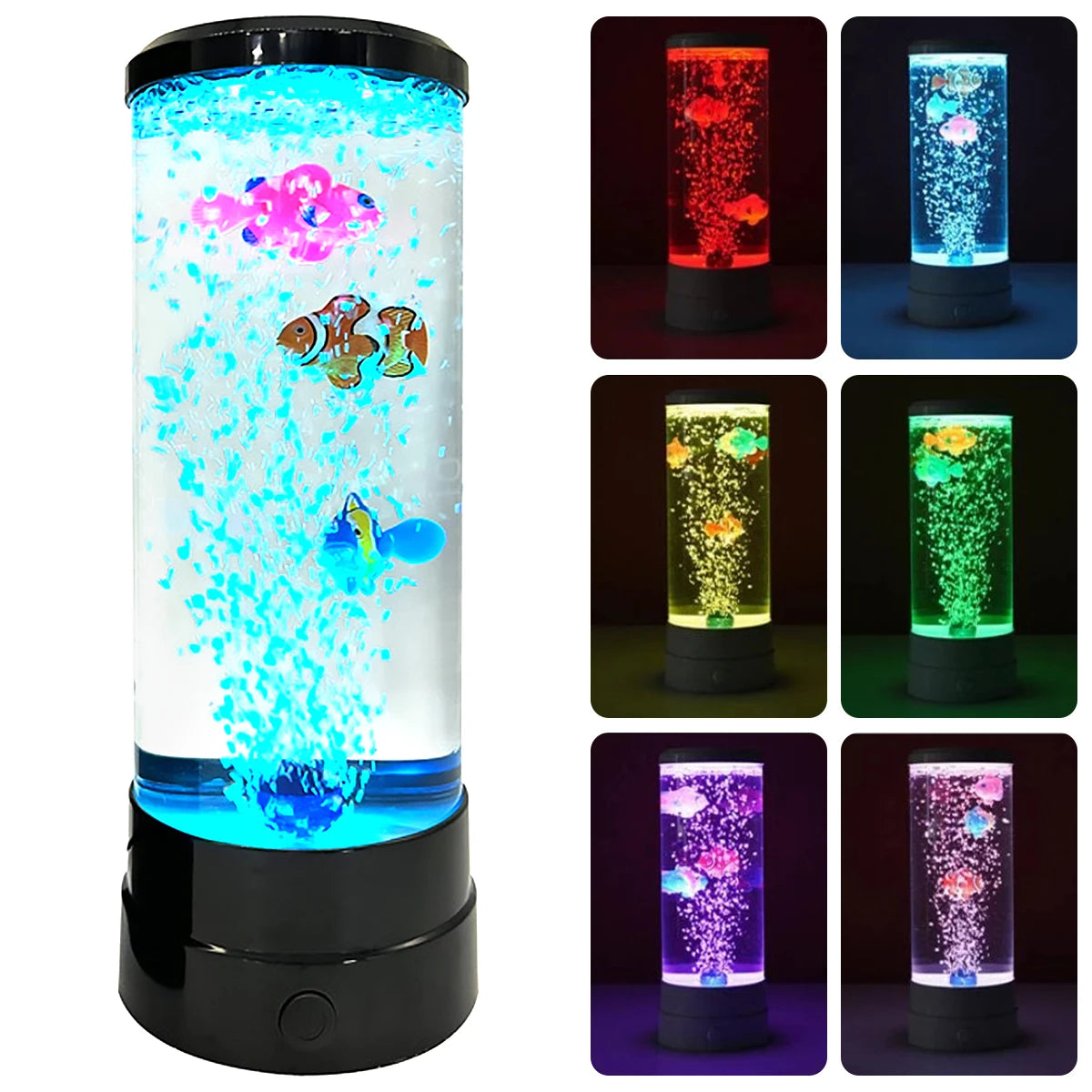 7-Color Jellyfish Night Light – Perfect Gift for Kids, USB Rechargeable Aquarium Lamp for Home Decor