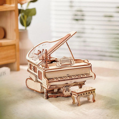 Robotime Rokr Magic Piano 3D Puzzle – Mechanical Musical Instrument Desk Decor