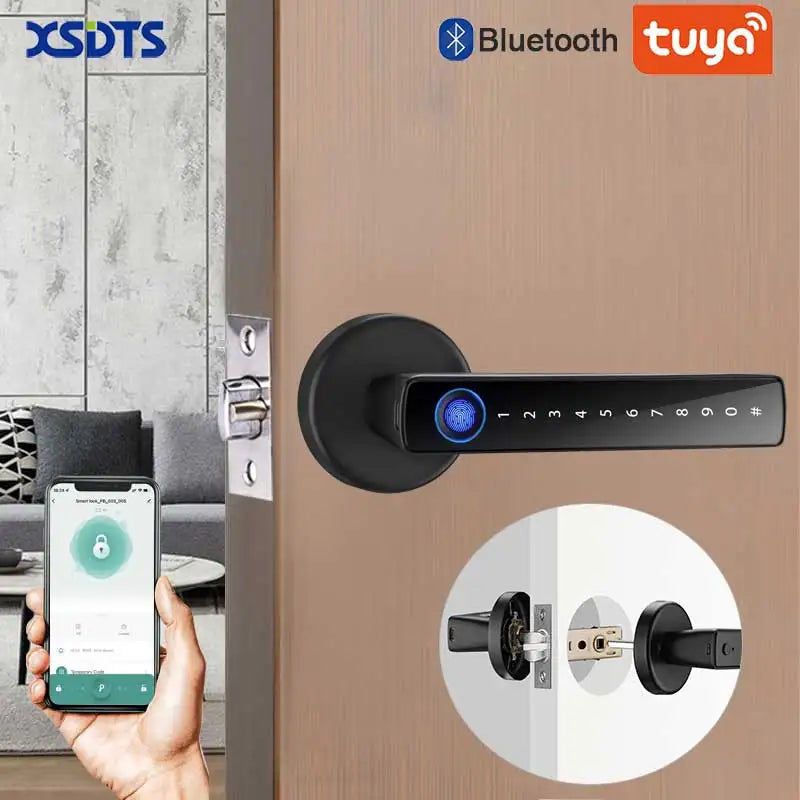 XSDTS Smart Door Lock F2 – Fingerprint, Keypad & Bluetooth Entry