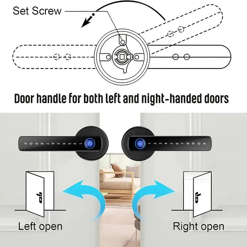 XSDTS Smart Door Lock F2 – Fingerprint, Keypad & Bluetooth Entry