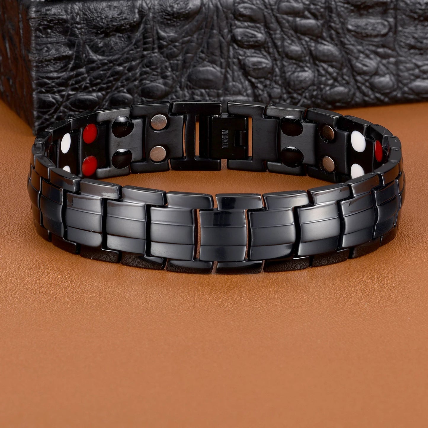 RainSo Magnetic Stainless Steel Bracelet – 4-in-1 Health Care for Men