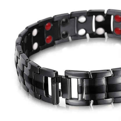 RainSo Magnetic Stainless Steel Bracelet – 4-in-1 Health Care for Men